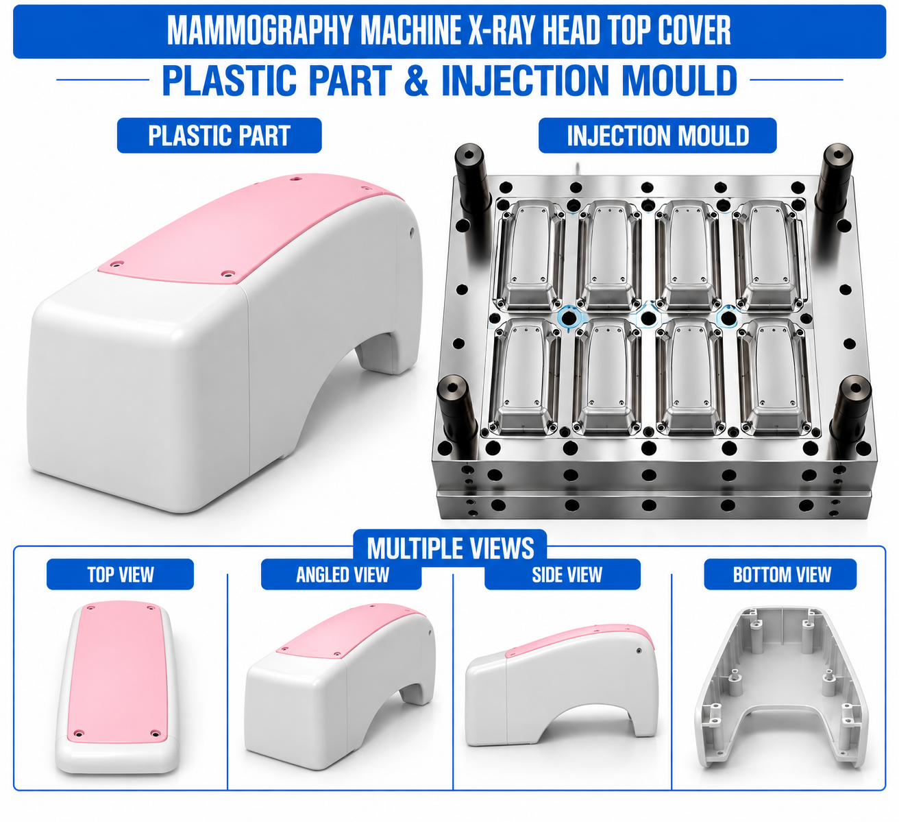 Mammography Machine Plastic X-Ray Head Top Cover Mould and Moulding Service